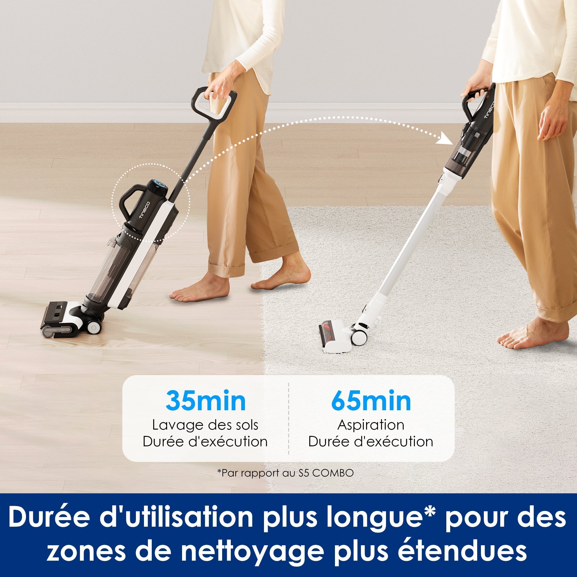 Tineco FLOOR ONE SWITCH S6 Laveur Intelligent Multi-Fonctions